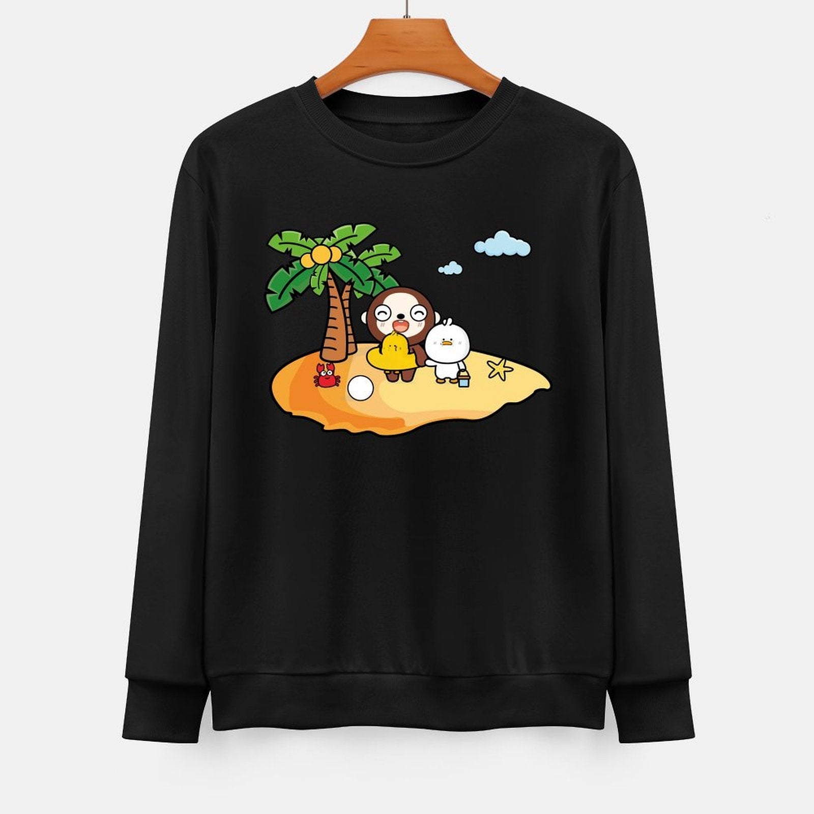 Front Patterned Long Sleeve TopSimpleFit Comfort